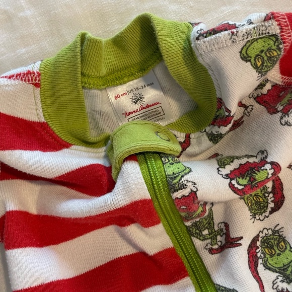 Hanna Andersson Hannajams Grinch onsie pajamas unisex 18-24mo. - Picture 2 of 2